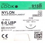 Suture Nylon 6/0 3/8 circle reverse cutting 18mmn